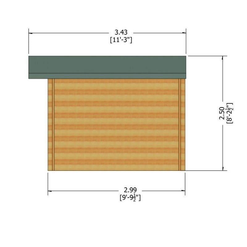 Shire Shire Bucknells 10' x 10' Apex Log Cabin - Classic 28mm Cladding Tongue & Groove