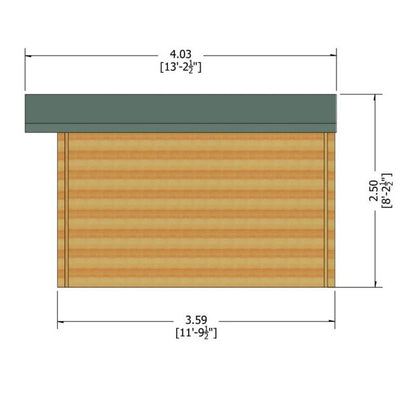 Shire Shire Bucknells 12' x 10' Apex Log Cabin - Classic 28mm Cladding Tongue & Groove