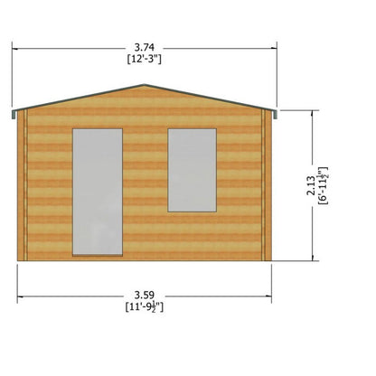 Shire Shire Bucknells 8' x 12' Apex Log Cabin - Classic 28mm Cladding Tongue & Groove