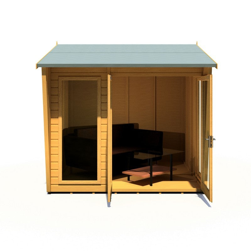 Shire Burghclere 7' 10" x 7' 10" Pent Summerhouse - Premium Dip Treated Shiplap