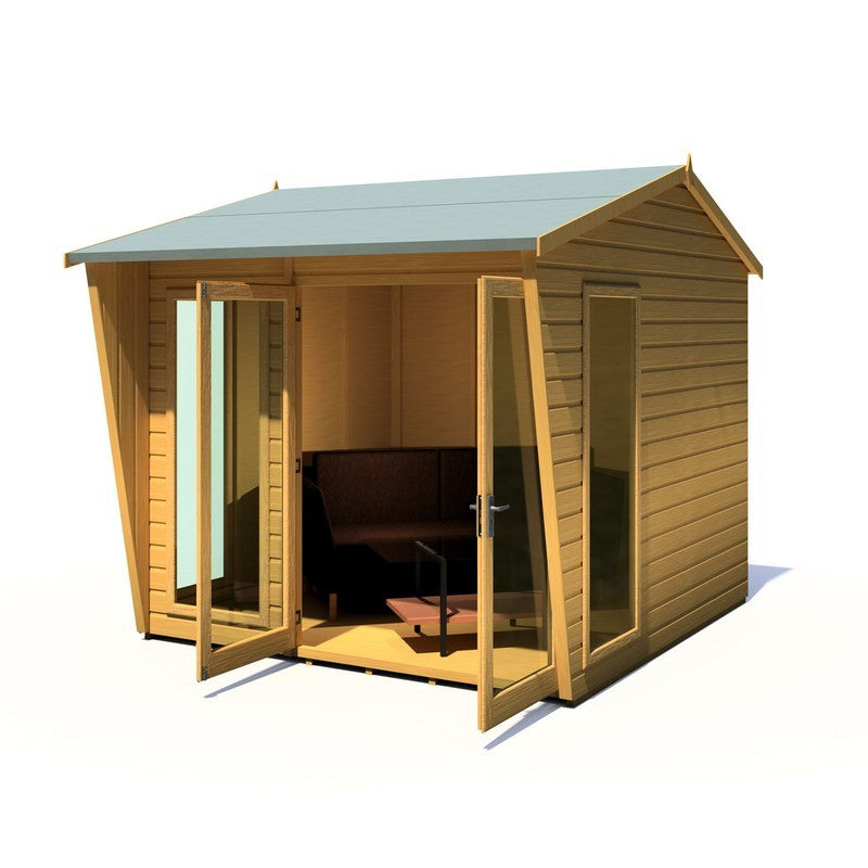 Shire Burghclere 7' 10" x 7' 10" Pent Summerhouse - Premium Dip Treated Shiplap