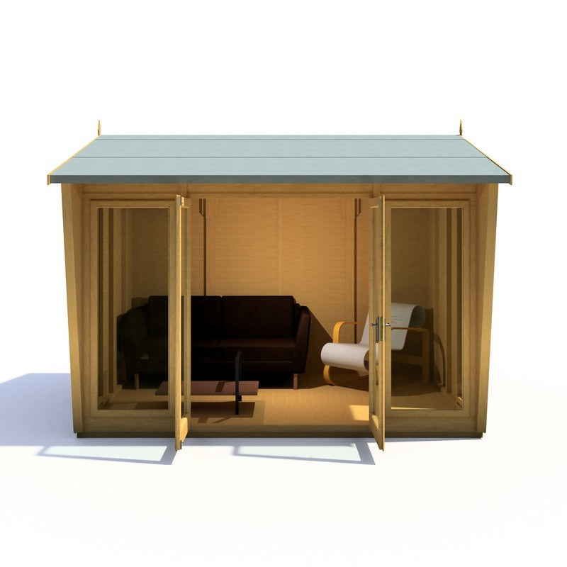 Shire Burghclere 7' 10" x 10' Pent Summerhouse - Premium Dip Treated Shiplap