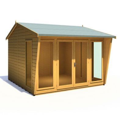 Shire Burghclere 9' 9" x 10' Pent Summerhouse - Premium Dip Treated Shiplap