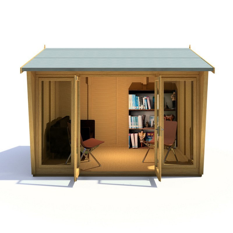 Shire Burghclere 9' 9" x 10' Pent Summerhouse - Premium Dip Treated Shiplap