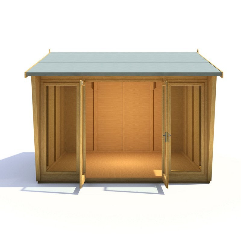 Shire Burghclere 9' 9" x 10' Pent Summerhouse - Premium Dip Treated Shiplap