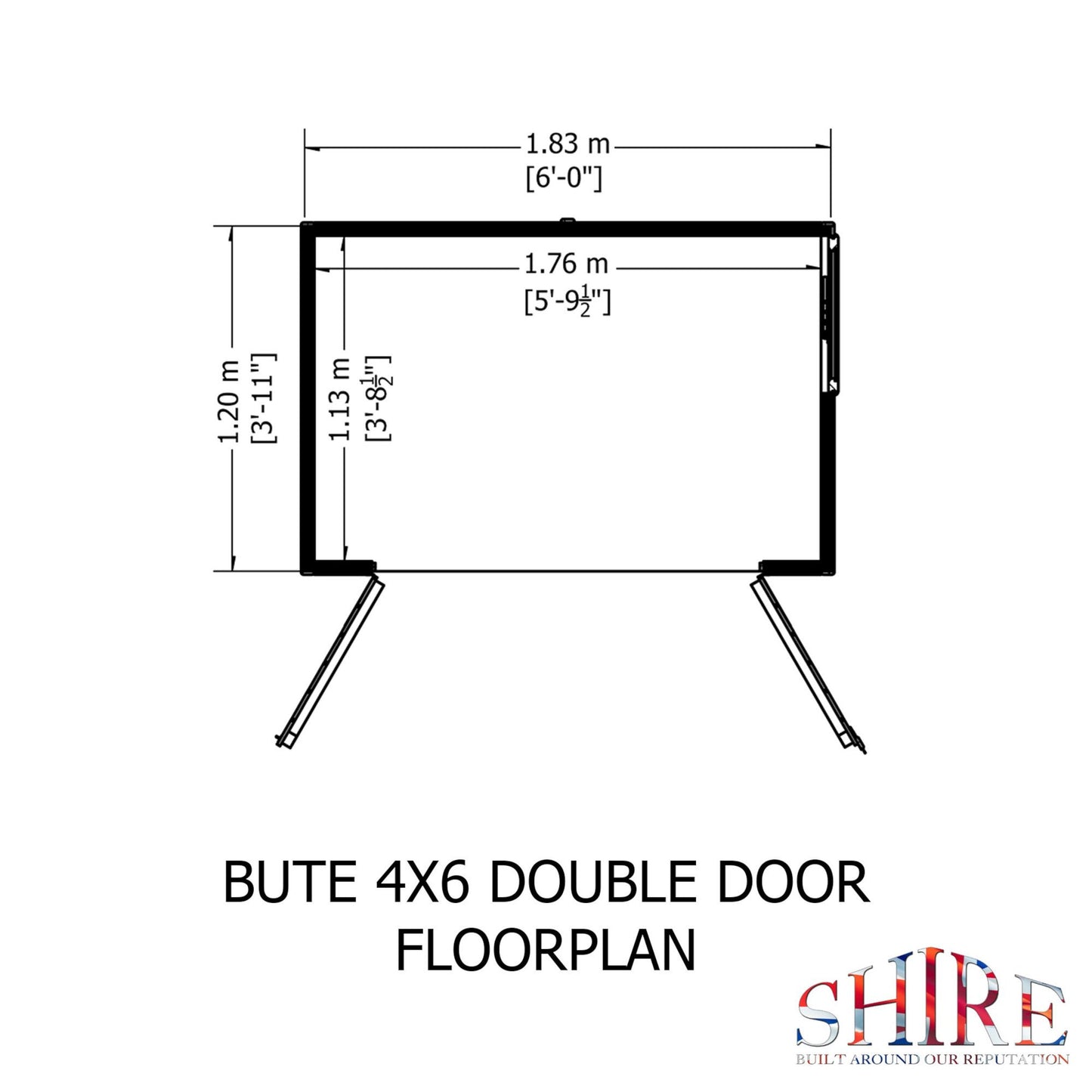 Shire Bute 6' x 4' 1" Apex Shed - Premium Dip Treated Shiplap