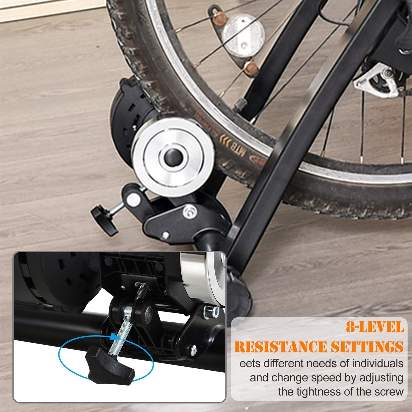 Foldable Indoor Bike Trainer Stationary Workout Stand