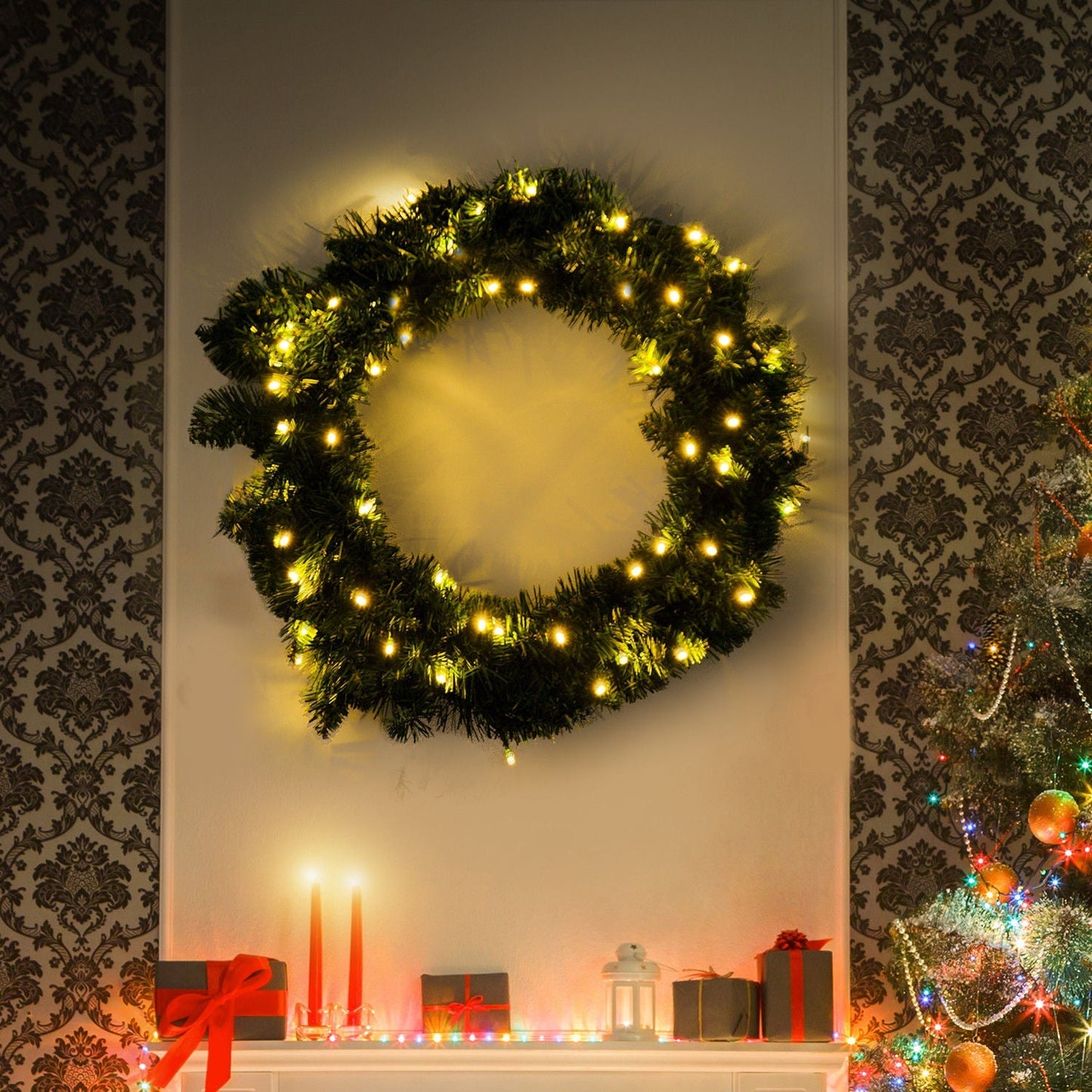 Homcom Christmas Wreath Decoration