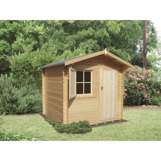 Shire Shire Belham 7' 10" x 7' 10" Apex Log Cabin - Premium 28mm Cladding Tongue & Groove