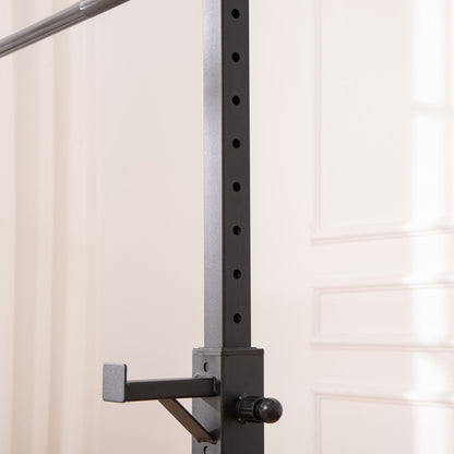 Homcom Heavy Duty Weight Bar Barbell Squat Stand Barbell Rack Spotter