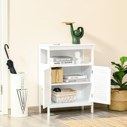 Kleankin Bathroom Storage Unit Cabinet With Open Storage Shelf