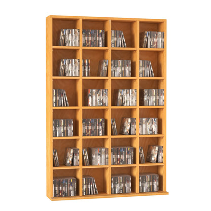 Homcom 26-Section Multimedia Shelving Unit With Adjustable Shelves - Brown