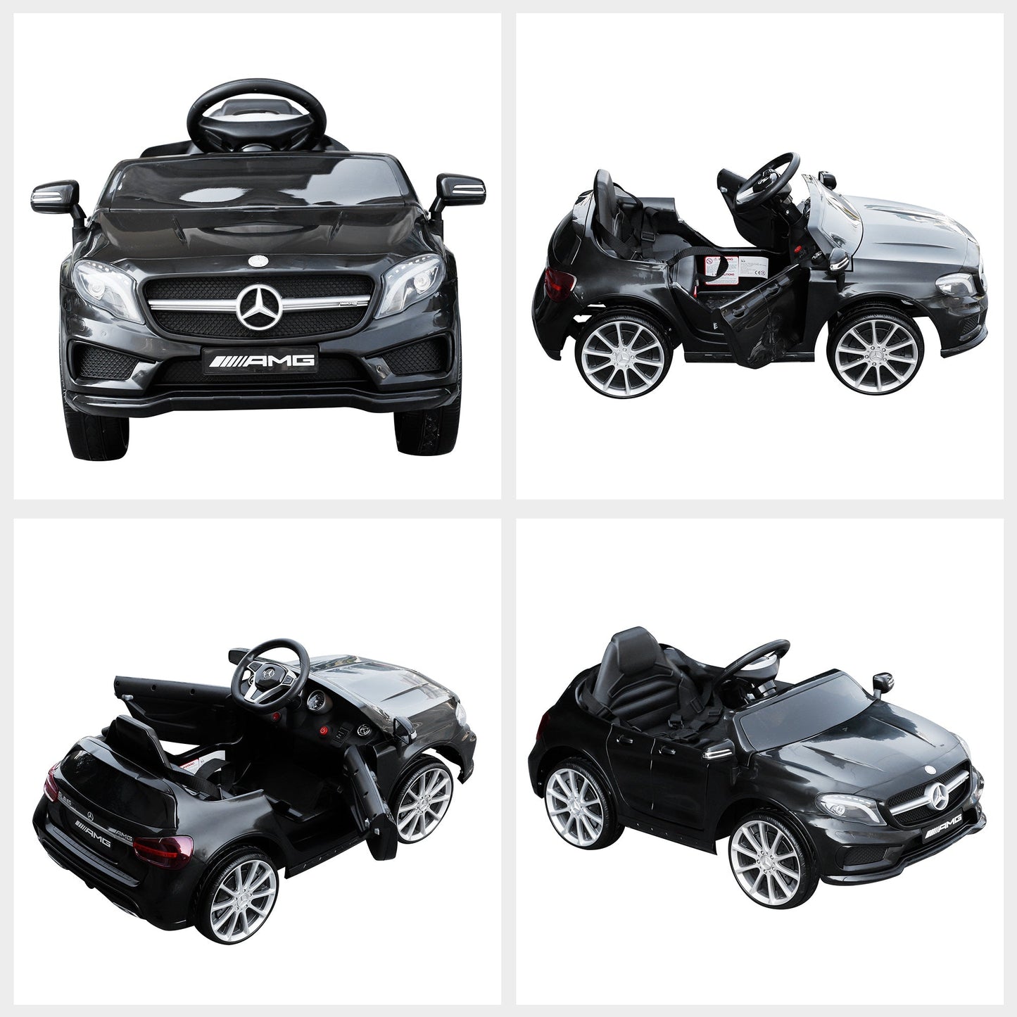 Homcom Kids Ride-On Car 6V Licensed Mercedes Benz-Black