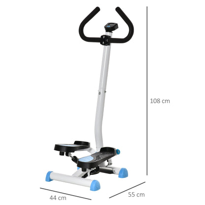 Homcom Adjustable Stepper Aerobic Ab Exercise Fitness Workout Machine with LCD Screen & Handlebars