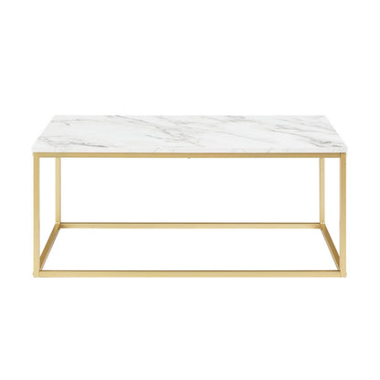 Deco Coffee Table Gold and White