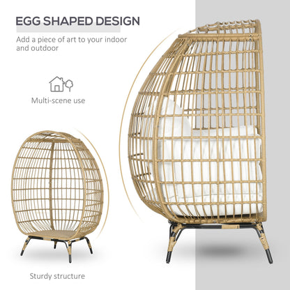 Outsunny PE Rattan Outdoor Egg Chair