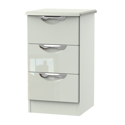 Swift Weybourne Slim Bedside Table Off-white 3 Drawers