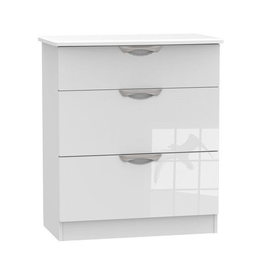 Swift Weybourne Chest of Drawers White 3 Drawers - 88.5cm