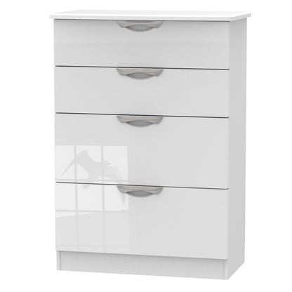 Swift Weybourne Tall Chest of Drawers White 4 Drawers