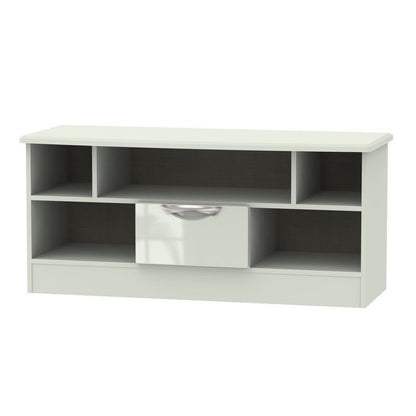 Swift Weybourne TV Unit Off-white 5 Shelves 1 Drawer