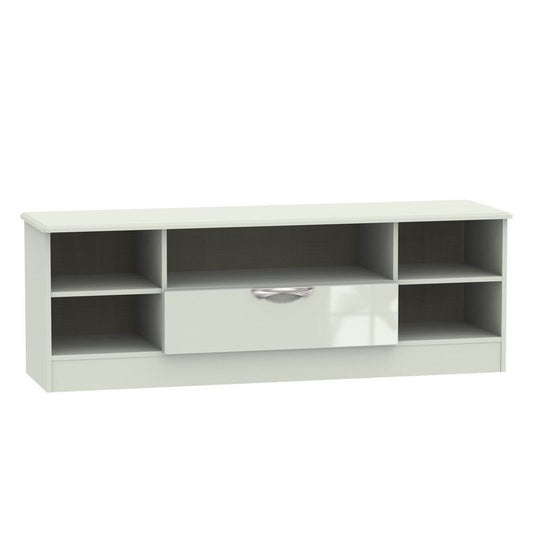 Swift Weybourne TV Unit Large Off-white 5 Shelves 1 Drawer