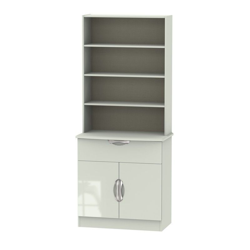 Swift Weybourne Tall Shelving Unit Off-white 2 Doors 4 Shelves 1 Drawer