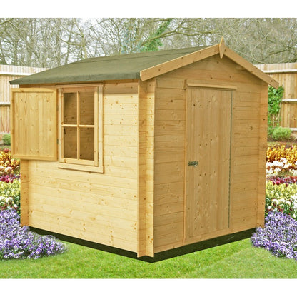 Shire Shire Camelot 10' x 10' Apex Log Cabin - Budget Cladding Tongue & Groove