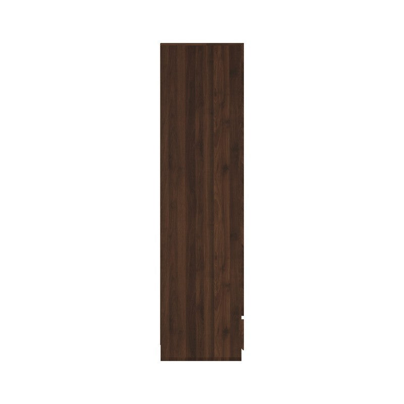 Catania Tall Wardrobe Dark Brown 2 Doors 1 Drawer