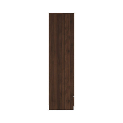 Catania Tall Wardrobe Dark Brown 2 Doors 1 Drawer