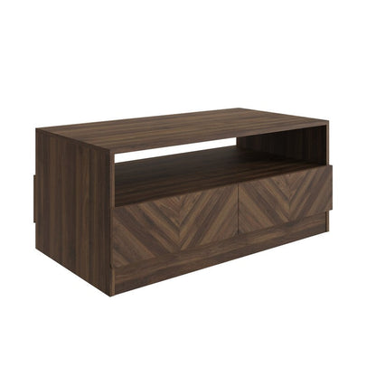 Catania Coffee Table Dark Brown 1 Shelf 4 Drawers