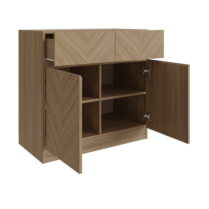 Catania Sideboard Light Brown 2 Doors 2 Shelves 2 Drawers