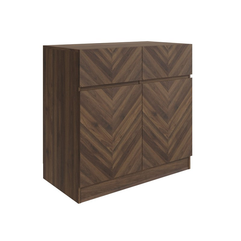 Catania Sideboard Dark Brown 2 Doors 2 Shelves 2 Drawers