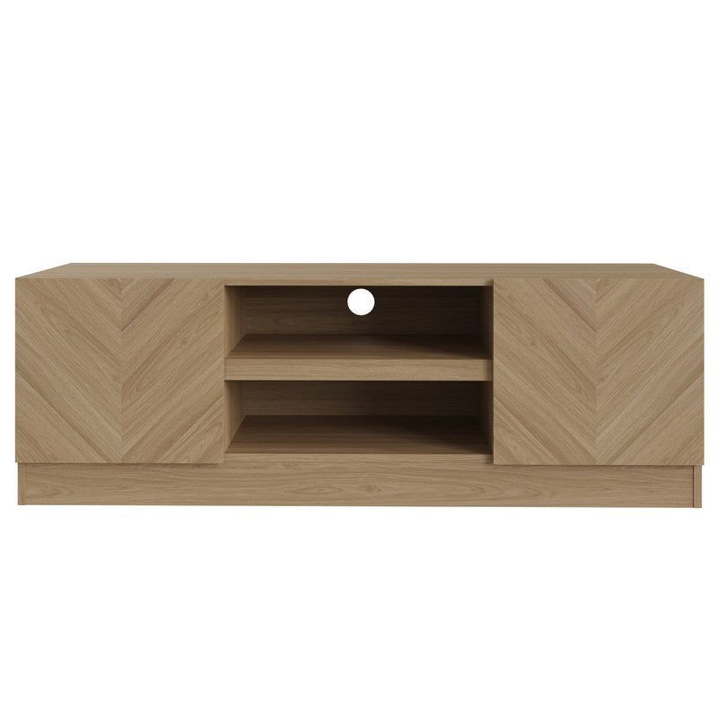 Catania TV Unit Light Brown 3 Shelves 2 Doors