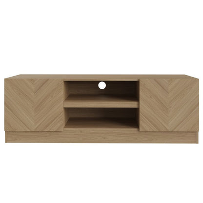 Catania TV Unit Light Brown 3 Shelves 2 Doors