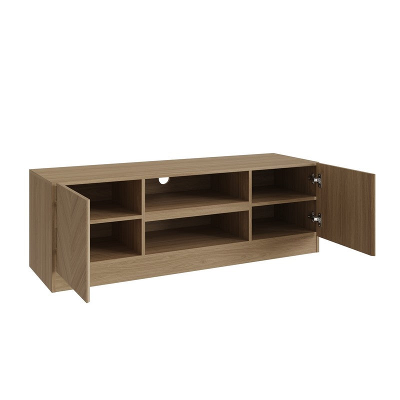 Catania TV Unit Light Brown 3 Shelves 2 Doors