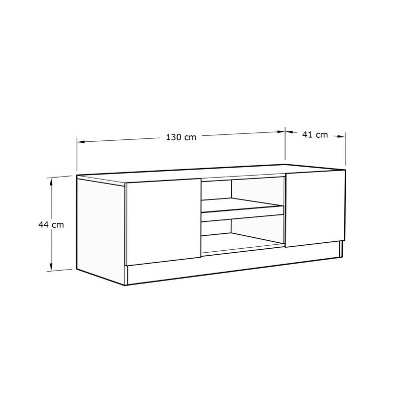 Catania TV Unit Light Brown 3 Shelves 2 Doors