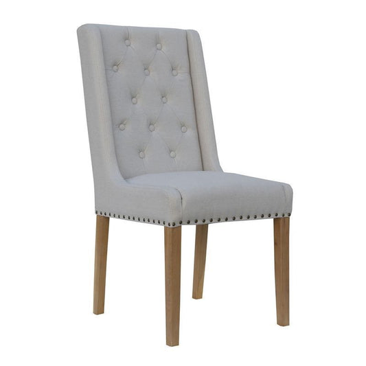 Essentials Pair of Lancelot Luxury Dining Chairs Natural