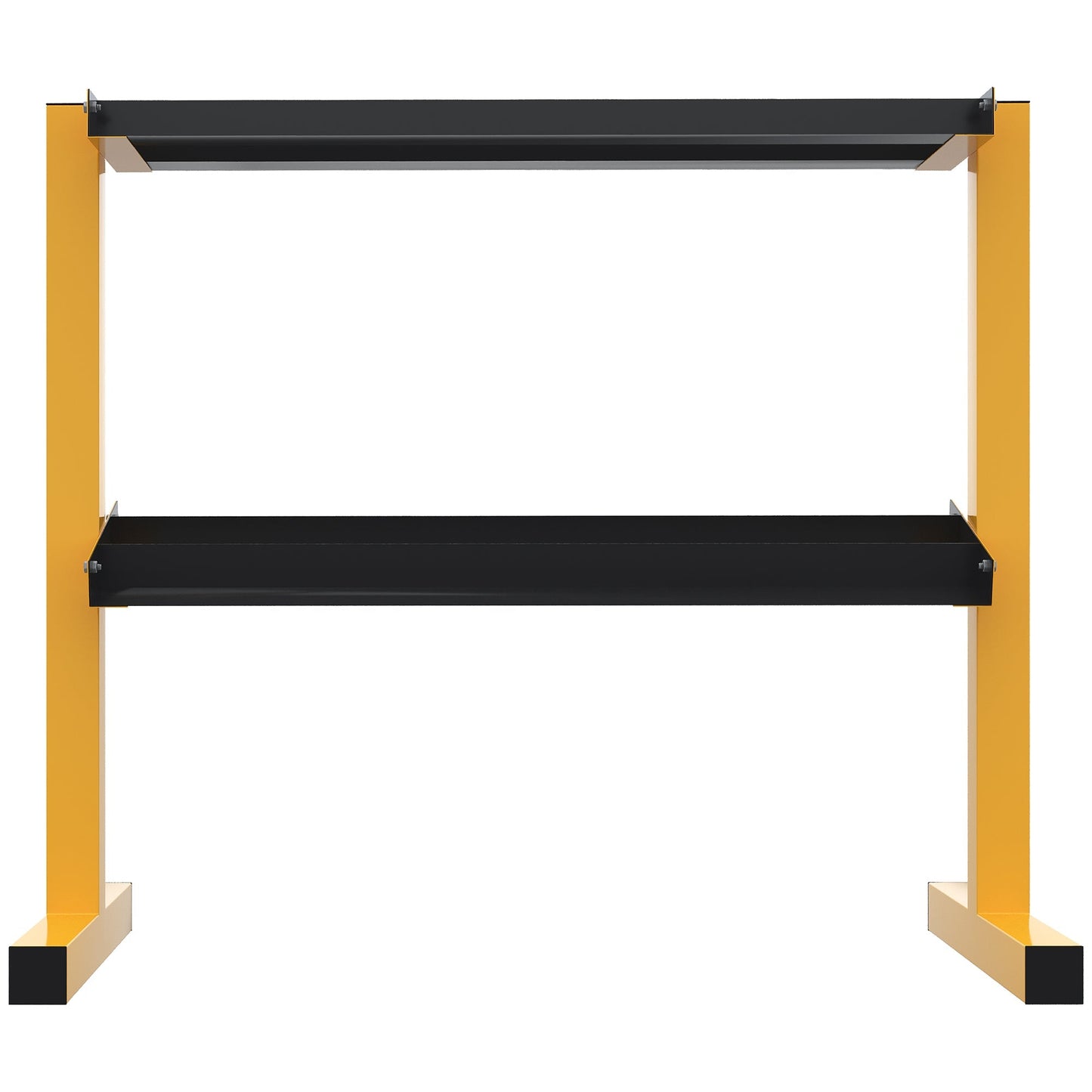 2 Tier 270kg Capactity Weight Rack Steel Yellow & Black by Sportnow