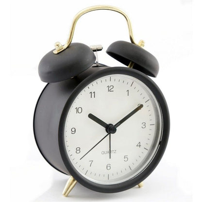 Scarthingwell Clock Metal Black & Gold Battery Powered - 15.3cm