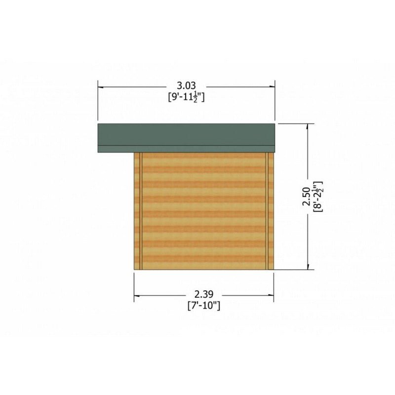 Shire Shire Clipstone 11' 9" x 7' 10" Apex Log Cabin - Premium 28mm Cladding Tongue & Groove