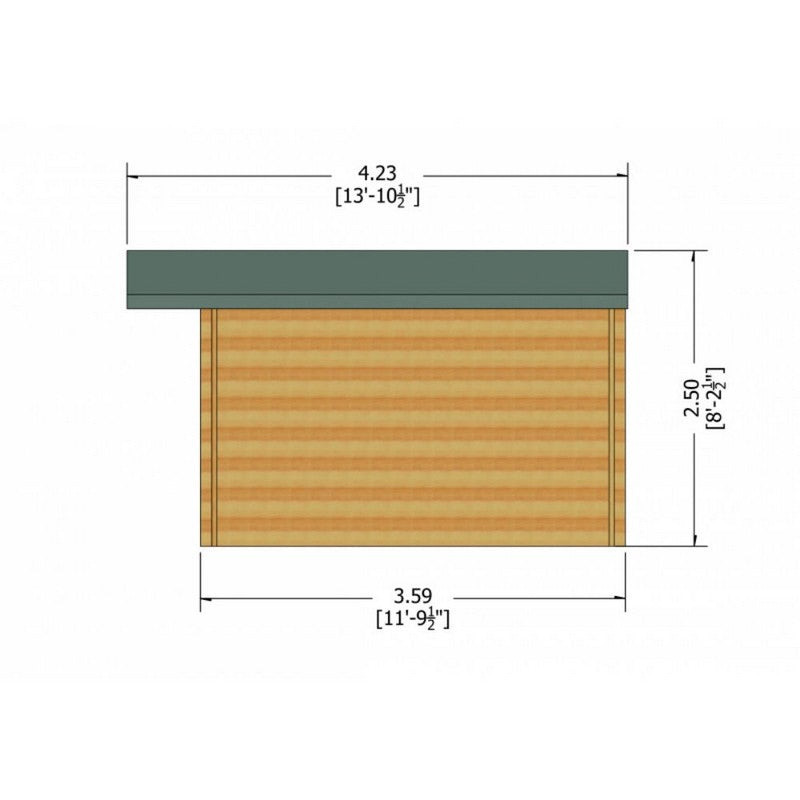 Shire Shire Clipstone 11' 9" x 11' 9" Apex Log Cabin - Premium 28mm Cladding Tongue & Groove