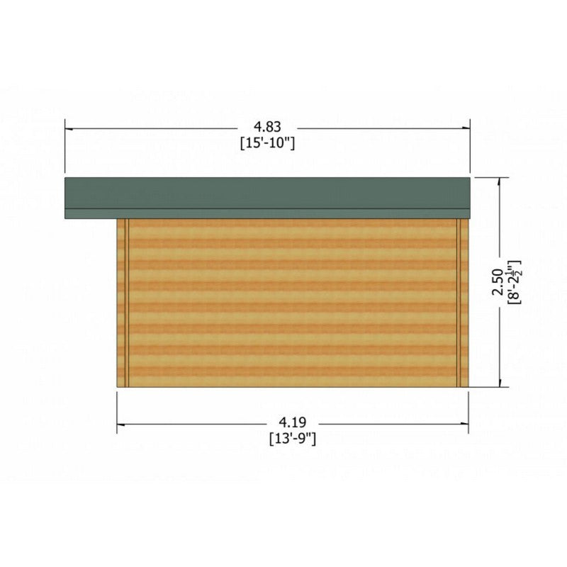 Shire Shire Clipstone 11' 9" x 13' 8" Apex Log Cabin - Premium 44mm Cladding Tongue & Groove