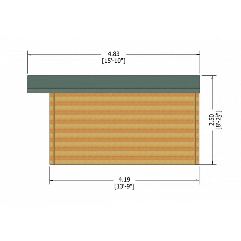 Shire Shire Clipstone 13' 8" x 13' 8" Apex Log Cabin - Premium 28mm Cladding Tongue & Groove