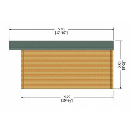 Shire Shire Clipstone 13' 8" x 15' 8" Apex Log Cabin - Premium 28mm Cladding Tongue & Groove