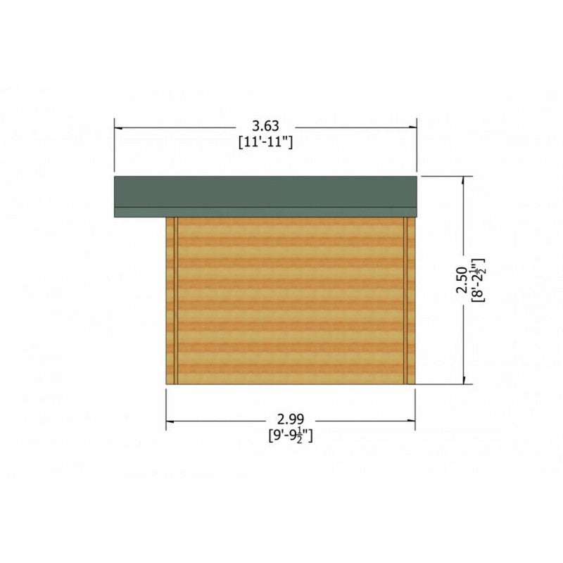 Shire Shire Clipstone 15' 6" x 9' 9" Apex Log Cabin - Premium 70mm Cladding Tongue & Groove