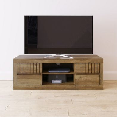 Cartmel TV Unit Brown 1 Shelf 4 Drawers