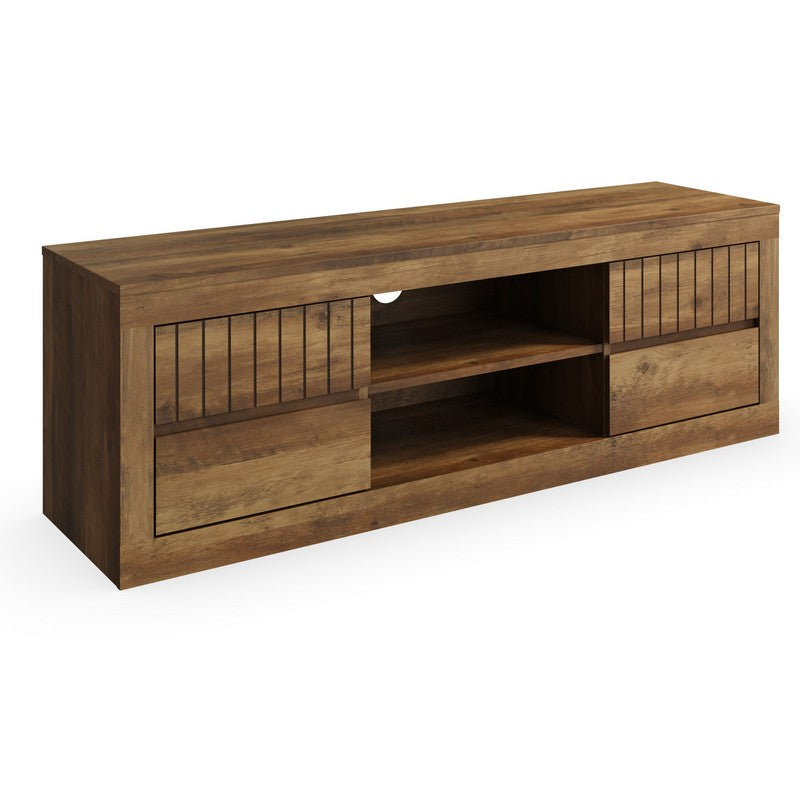 Cartmel TV Unit Brown 1 Shelf 4 Drawers