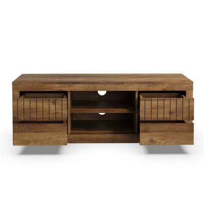 Cartmel TV Unit Brown 1 Shelf 4 Drawers