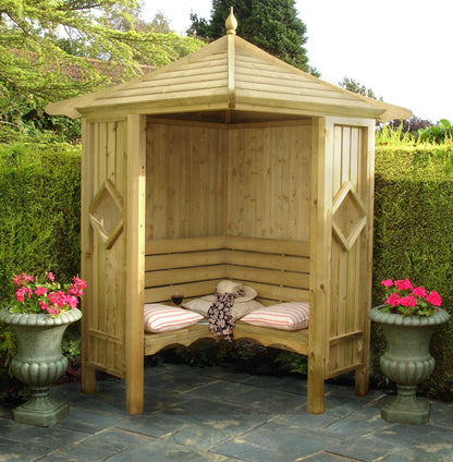 Shire Classic Corner Garden Arbour 4' x 4'