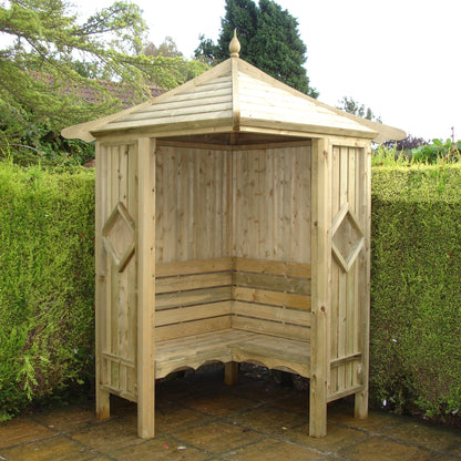 Shire Classic Corner Garden Arbour 4' x 4'